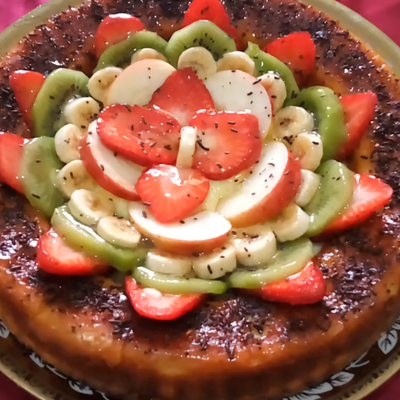  كيك المول العجيب بالفواكه و الكريمة 