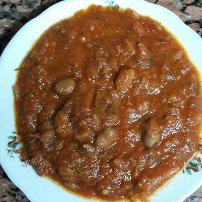  فول بالطماطم والشبت