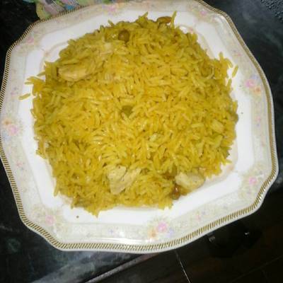  ارز بسمتي بالبسله والفراخ..طعمه روعه كتير 