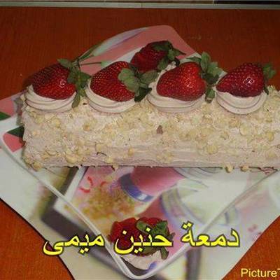  سويسرول الفراولة 