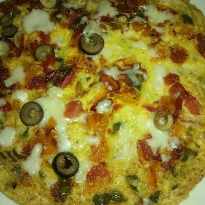  بيتزا البيض تنفع للفطور او العشا مغذيه جدا للاطفال 