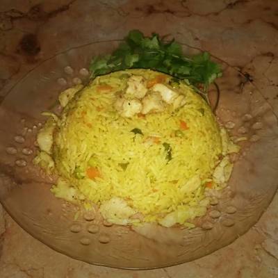  الارز المبهر بالخضار و الدجاج 