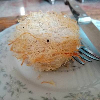  الكنافة بالكاسترد والموز 