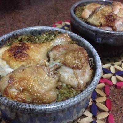  طاجن الدجاج والفريكة 