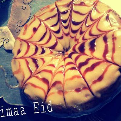  كيك الفانيليا بصوص الكراميل 