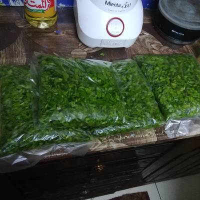  تخزين السبانخ 