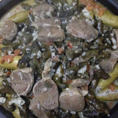  كوسا و ورق عنب مع اللحمه بشهي 