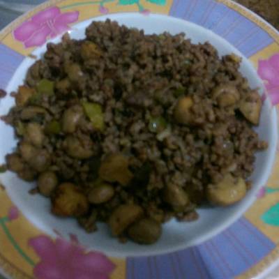  لحم مفروم بالمشروم 