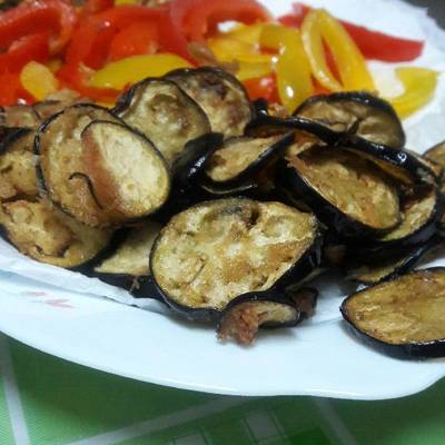  باذنجان مقلي على الطريقه المغربيه 