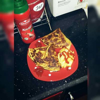  كريب محشي شاورما وتوميه 