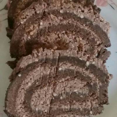  رول البسكويت بالشوكولا 