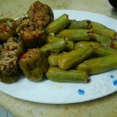  محشي كوسه و فلفل 