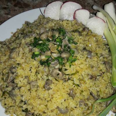  برغل بالفول بالزيت 