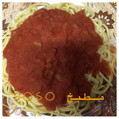  مكرونه اسباجتي بالصلصه 