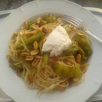  مكرونه بالفلفل المشوى و السودانى 