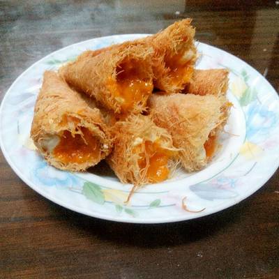  اقماع الكنافة بالمانجو 