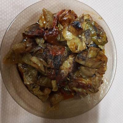  مسقعه باللحمه 