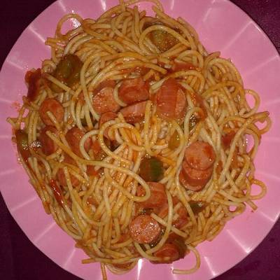  مكرونه بالسوسيس 