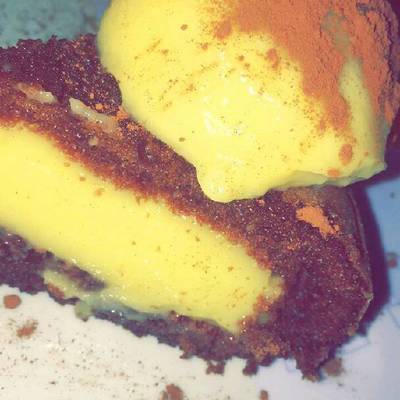  كيك الشوكولاتة بحشو الكسترد 