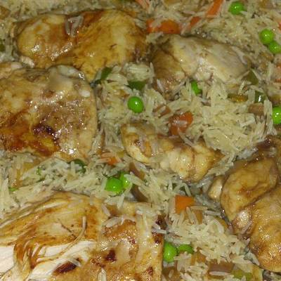  صينيه الرز بالفراخ والخضار 