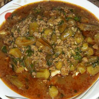  باميه بلكزبره والتوم 