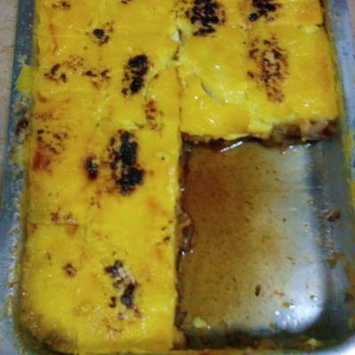  طريقة عمل صينية بطاطا حلوه بالكستر والبلح الاسود 