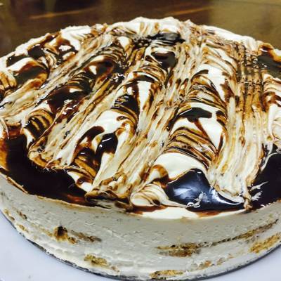  كيكة الموكا الباردة ببسكوت اللوتس