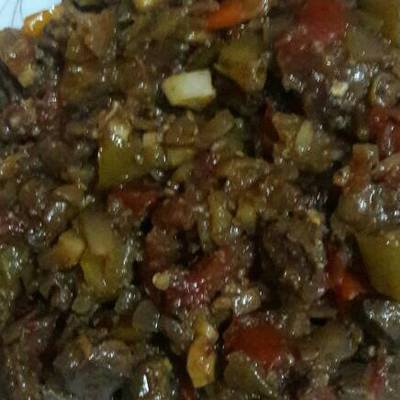  کبده ب الفلفل الاخضر 