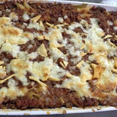  طاجن المكرونة بالجبن واللحم المفروم 