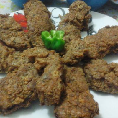  طريقة عمل الكبده البانيه اللذيذه 