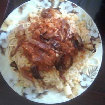  طريقة عمل كشري بالعدس الاصفر 