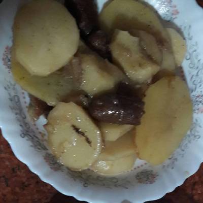  صينية بطاطس بكفتة الرز 