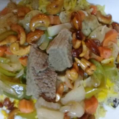  رز بخارى بالمكسرات