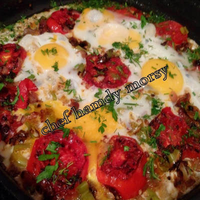  بيض بطماطم مقلية Egg with fried tomatoes   ,شيف حمدي مرسي, 