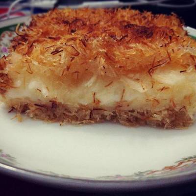  كنافة بالمهلبية و جوز الهند 