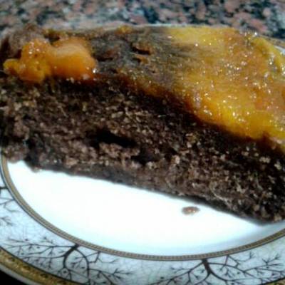  كيك شيكولاتة بصوص المانجو 