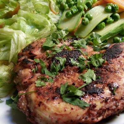  صدور فراخ مشويه و متبله بالفلفل الحلو 