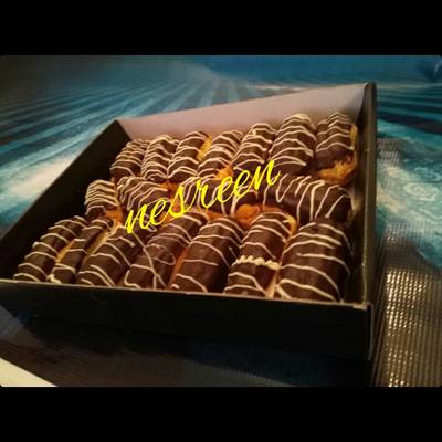  الاكلير بالكاسترد #اكلات_العشاء 