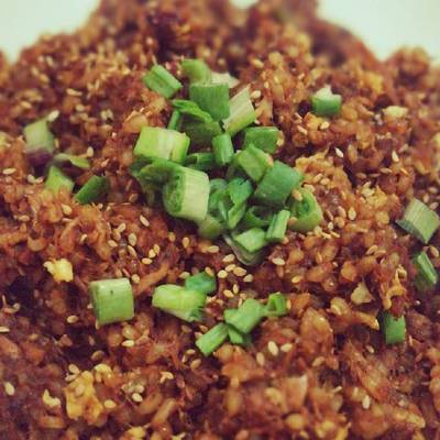  ارز مقلى بالتونة 