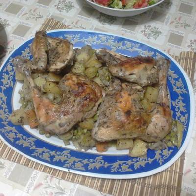  صينيه فراخ بالخضار المشكل 