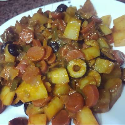  هوت دوج بالبطاطس 