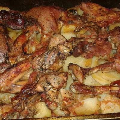  صنية بطاطس بالفراخ 