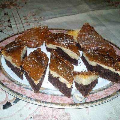  كيك الفانليا بي الكاكاو وكرميل 