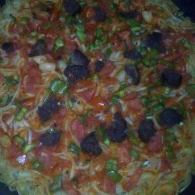  بيتزا المكرونه بالكفته 