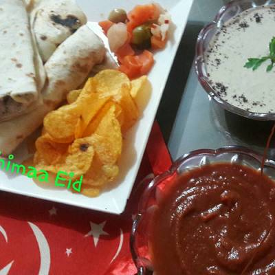  الشاورما بخبز التورتيلا الميكسيكي 