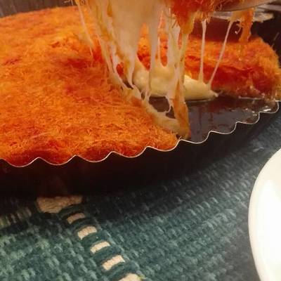  #حلويات_شرقية كنافة نابلسية بالجبن 