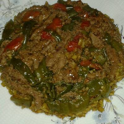  طاجن فريك بالكبده دايت 