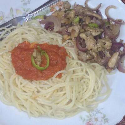  مكرونة بصدور الدجاج 