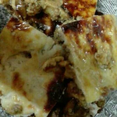  باذنجان بالبشاميل الابيض 