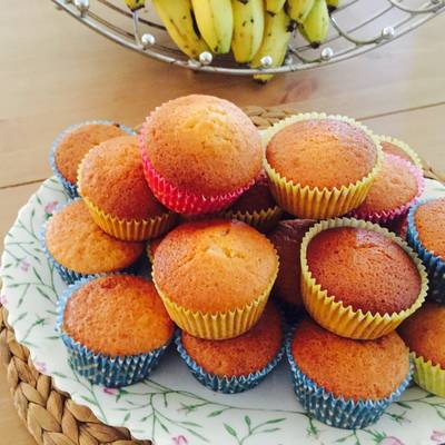  كب كيك بدون بيض واللبن 